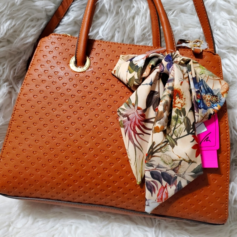 NWT Betsey Johnson Saddle Satchel in Brown